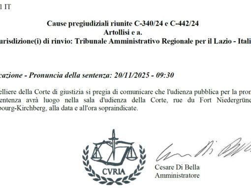 IMPORTANTE !! FISSATA L’UDIENZA ALLA CORTE EUROPEA DI GIUSTIZIA SULLA VALIDITA’ IN ITALIA DEI TITOLI SPAGNOLI